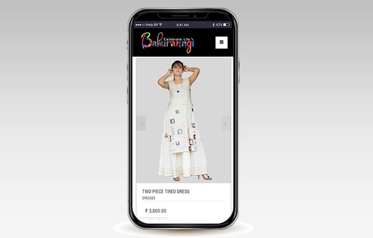 Bahuranngi Website Mobile View