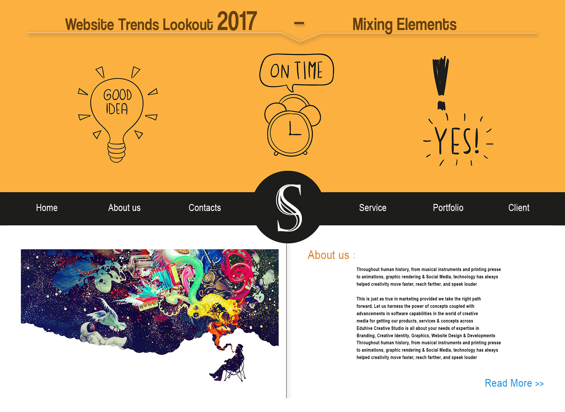 Website Trends lokkout 2017 mixing elements