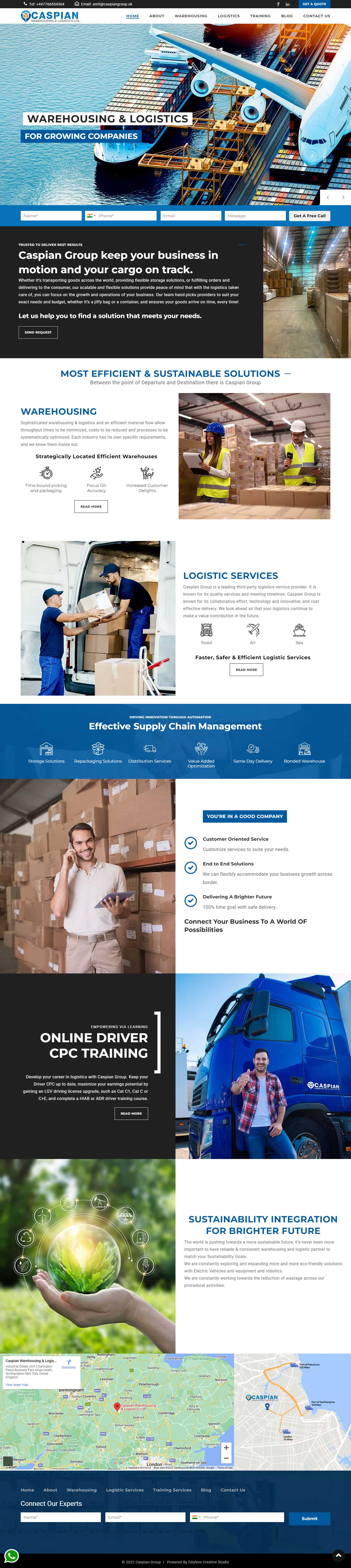 Caspian Group website design dehradun 2023