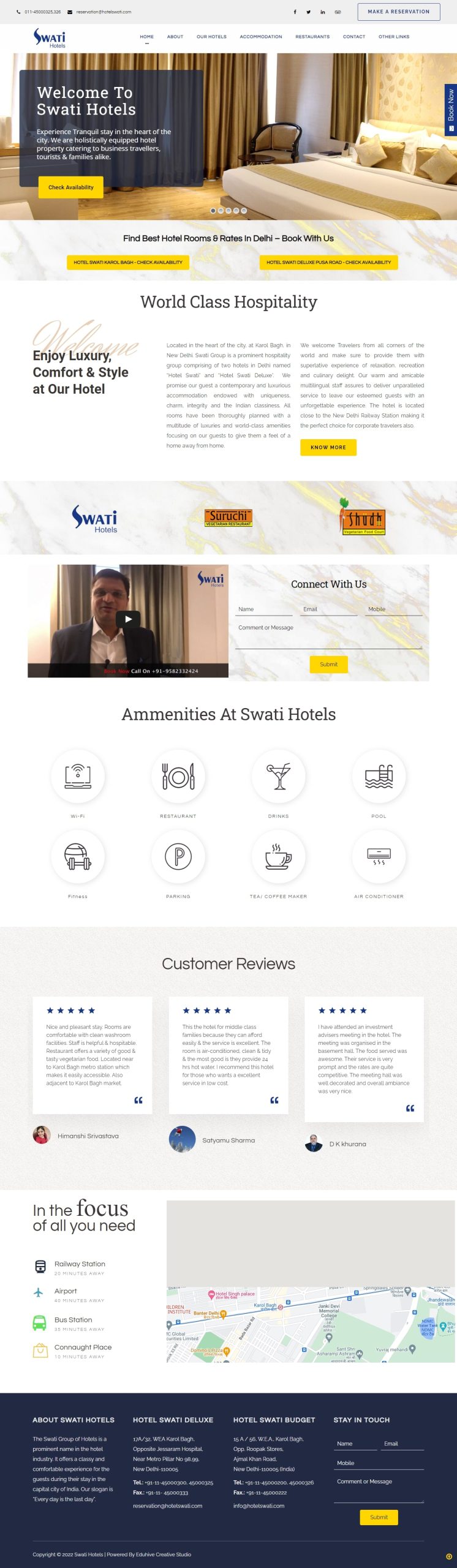 Swati Hotels web design company near me