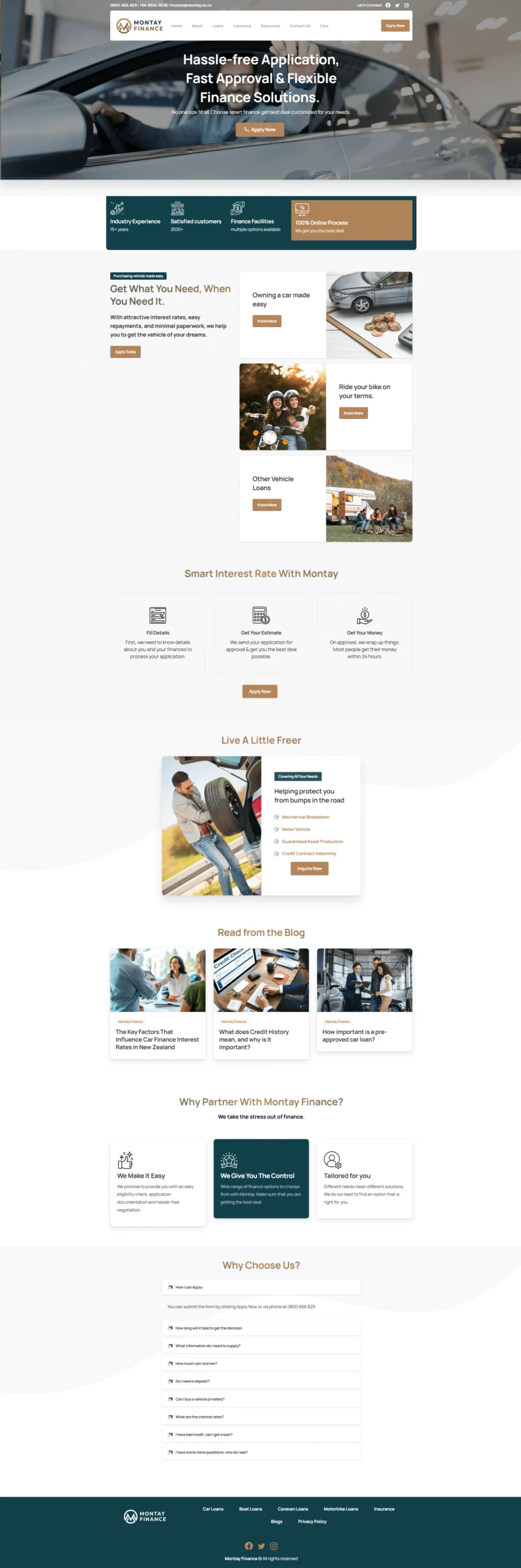 Montay Finance website redesign services 2023
